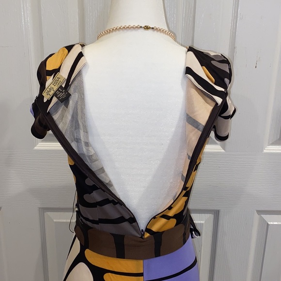 ISSA London Signed 💯 Silk Wrap Feather Dress - US 4 - Picture 7 of 12